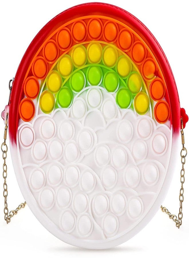 CLAPONE Poppet Pop It Toy for Kids Multicolor Fidget Toy with Popping Sounds, Sensory Toy, Stress Relief, Anxiety Relief, Daytime & Nighttime Use, Classroom (Multicolor, Round Shape Pop It) - Image 1